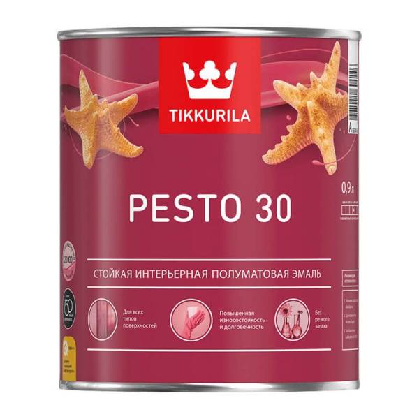 Краска алкидная Tikkurila Euro Pesto 30 A полуматовая (0,9 л) тов-023997