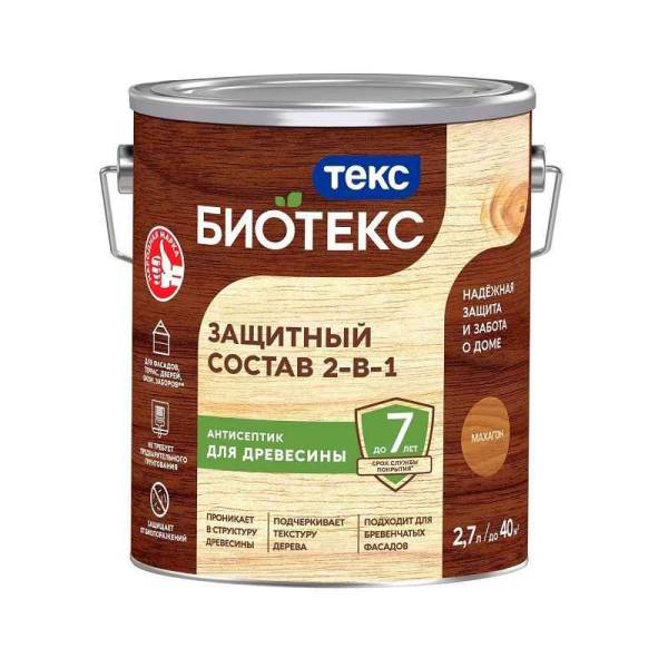 Антисептик Текс Bioteks состав 2в1 махагон (2,7 л) тов-161533