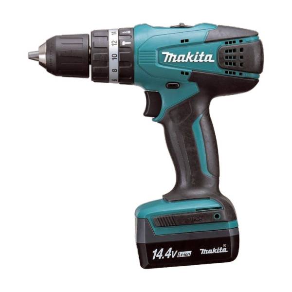 Дрель-шуруповерт Makita DF347DWE, 2 аккумулятора Li-ion (1,5Ач), 14,4V, 10 мм, 30 Нм, кейс тов-175591