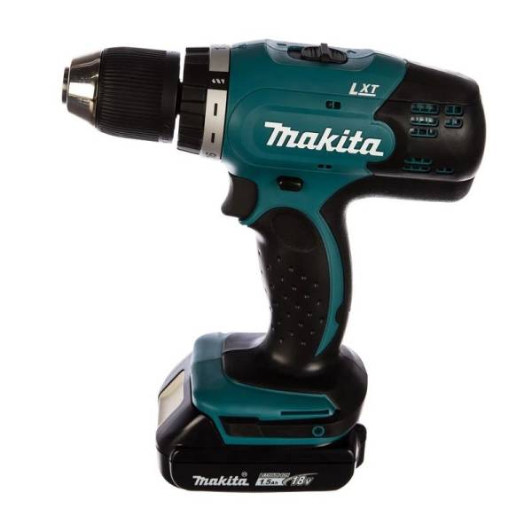 Дрель-шуруповерт Makita DDF453SYE LXT, 2 аккумулятора Li-ion (1,5Ач), 18V, 13 мм, 42 Нм, кейс тов-222246