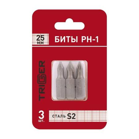 Биты Trigger (Триггер) 84961 Профи PH-1 25 мм (3 шт.) тов-128280. Артикул �