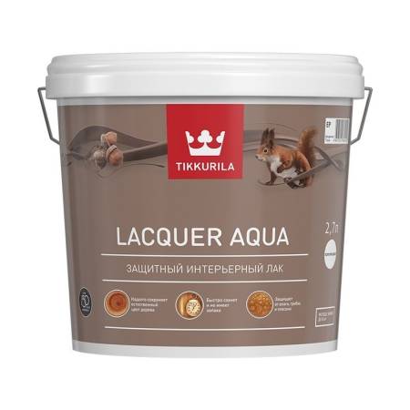 Лак Tikkurila Euro Lacquer Aqua полуглянцевый (2,7 л) тов-155328. Артикул 