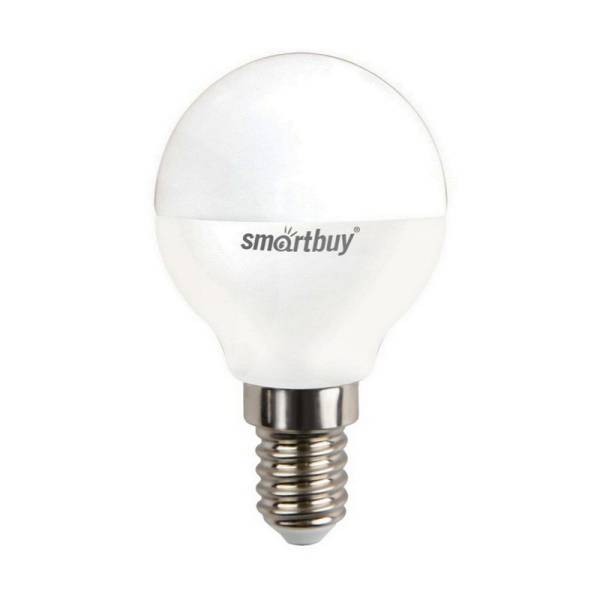 Лампа светодиодная Smartbuy LED E14, шар, 5Вт, 230В, 4000К, нейтральный свет тов-218098