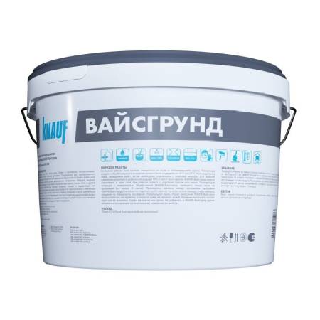 Грунт-краска Knauf Weissgrund, высокоукрывистая, фактурная (15 кг) тов-224189. Артикул 