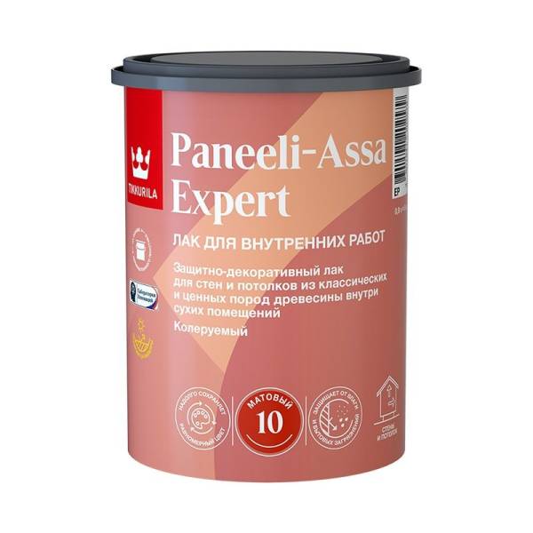 Лак в/д интерьерный для стен Tikkurila Panelli-Assa Expert ЕР мат. (0,9 л) тов-136697