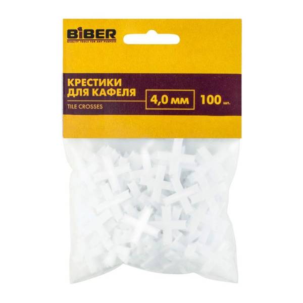 Крестики для кафеля Biber (Бибер) 55605, 4 мм (100 шт.) тов-080351