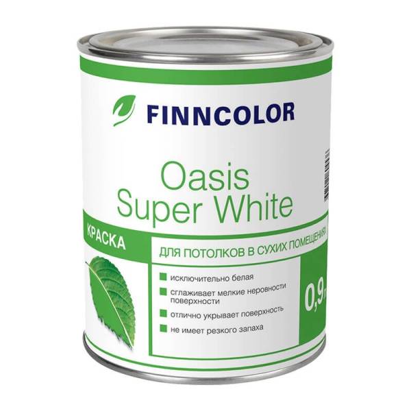 Краска для потолка Finncolor Oasis Super White (0,9 л) тов-155488